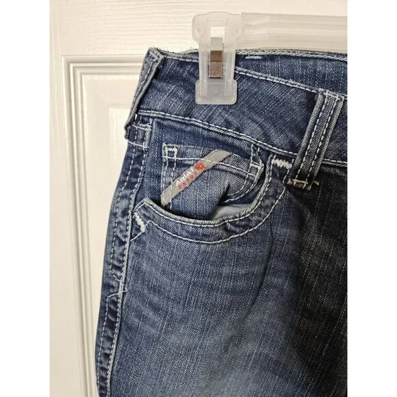 ARIAT Womens FR Mid Rise Boot Leg Jeans Size 25x30 Blue Cowgirl Workwear 25s - Picture 3 of 11